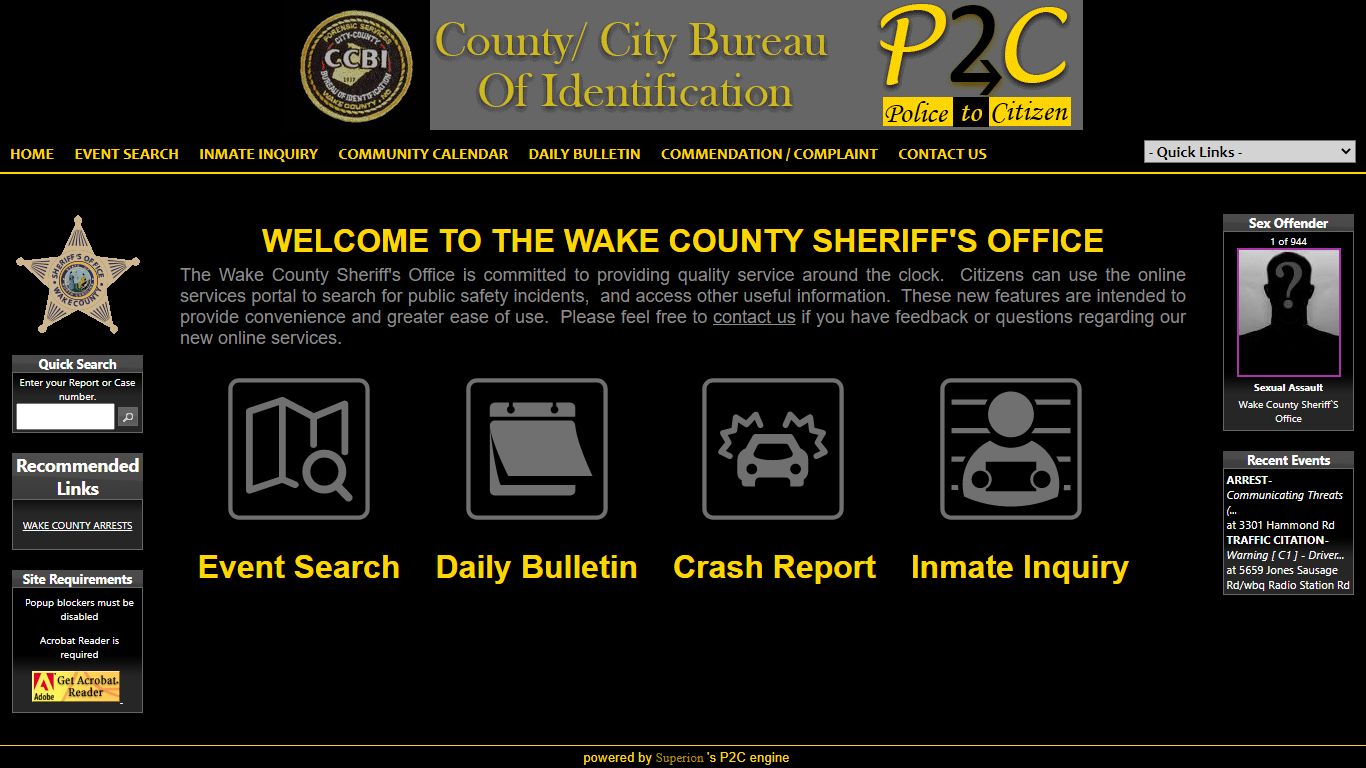 Wake County Sheriff's Office P2C